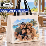 Custom Photo Tote Bag, Personalized Pet Tote, Family Picture Bag, Custom Dog Mom Gift, Photo Gift