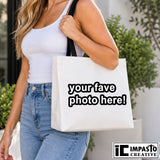 Custom Photo Tote Bag, Personalized Pet Tote, Family Picture Bag, Custom Dog Mom Gift, Photo Gift