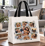 Custom Photo Tote Bag, Personalized Pet Tote, Family Picture Bag, Custom Dog Mom Gift, Photo Gift