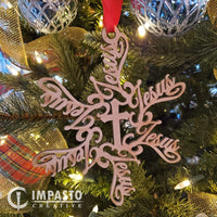 Custom Name Snowflake Ornament