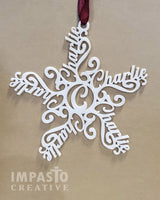 Custom Name Snowflake Ornament
