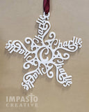 Custom Name Snowflake Ornament