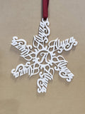 Custom Name Snowflake Ornament