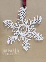 Custom Name Snowflake Ornament