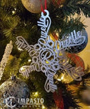 Custom Name Snowflake Ornament