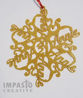 Custom Name Snowflake Ornament