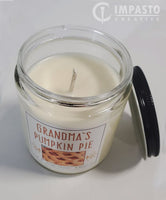 Grandma's Pumpkin Pie scented candle, fall candle, 7.5 oz. Jar, candle for the home