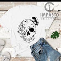Skull Art Design Unisex T shirt, trending t shirt, cool t shirt, art tee, graphic tee, unique, art, skull tee, best seller, sugar skull